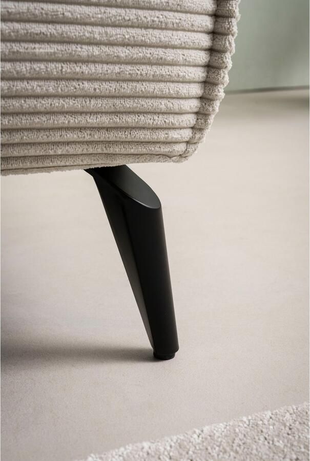 Andas Hoekbank TVINNU L-vorm in cord bank keuze met recamiere rechts links zwarte voeten comfortabele zitcomfort - Foto 2