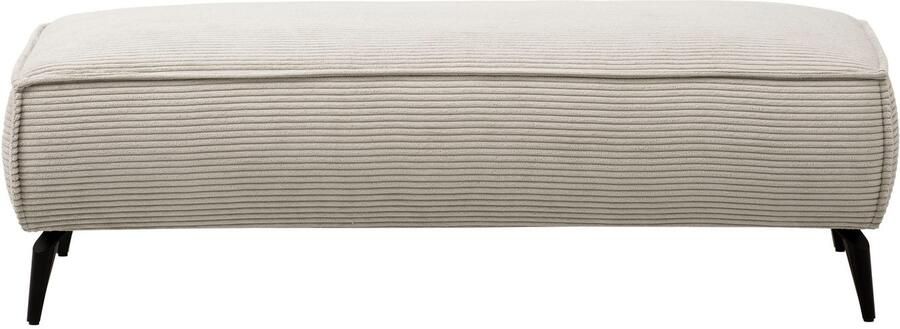 Andas Hocker TVINNU met biesnaad in cord voor de serie tvinnu comfortabele zitervaring rechthoekig zwarte voeten - Foto 5