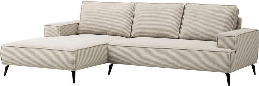 Andas Hoekbank TVINNU L-vorm in cord bank keuze met recamiere rechts links zwarte voeten comfortabele zitcomfort - Foto 10