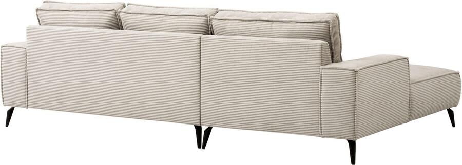 Andas Hoekbank TVINNU L-vorm in cord bank keuze met recamiere rechts links zwarte voeten comfortabele zitcomfort - Foto 9