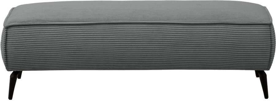 Andas Hocker TVINNU met biesnaad in cord voor de serie tvinnu comfortabele zitervaring rechthoekig zwarte voeten - Foto 5