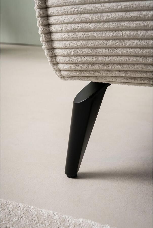 Andas Hoekbank TVINNU L-vorm in cord bank keuze met recamiere rechts links zwarte voeten comfortabele zitcomfort - Foto 2