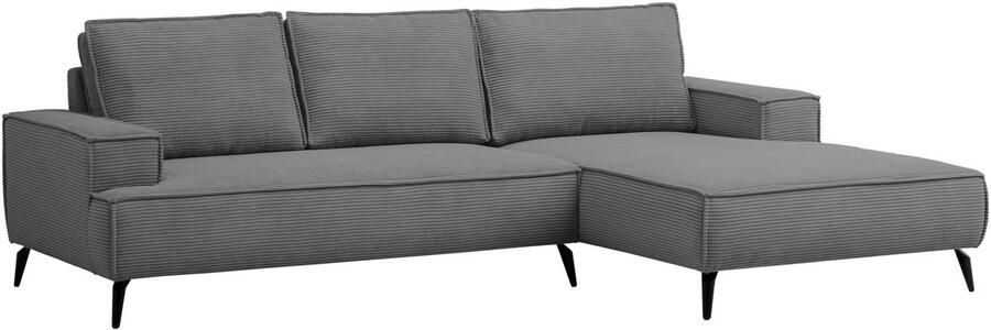 Andas Hoekbank TVINNU L-vorm in cord bank keuze met recamiere rechts links zwarte voeten comfortabele zitcomfort - Foto 10