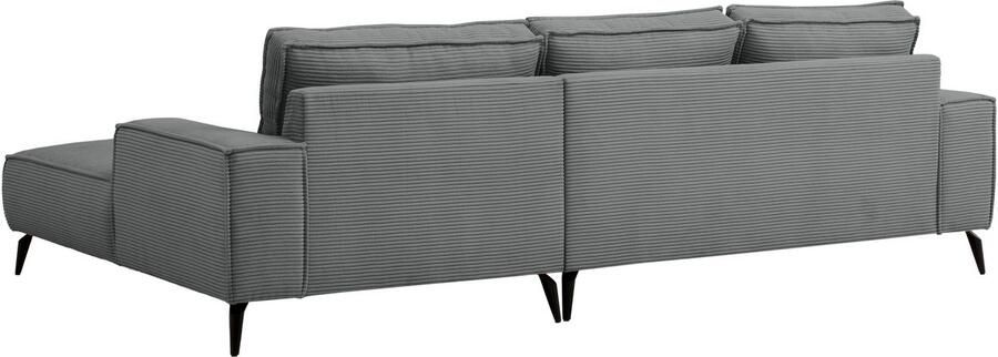 Andas Hoekbank TVINNU L-vorm in cord bank keuze met recamiere rechts links zwarte voeten comfortabele zitcomfort - Foto 9