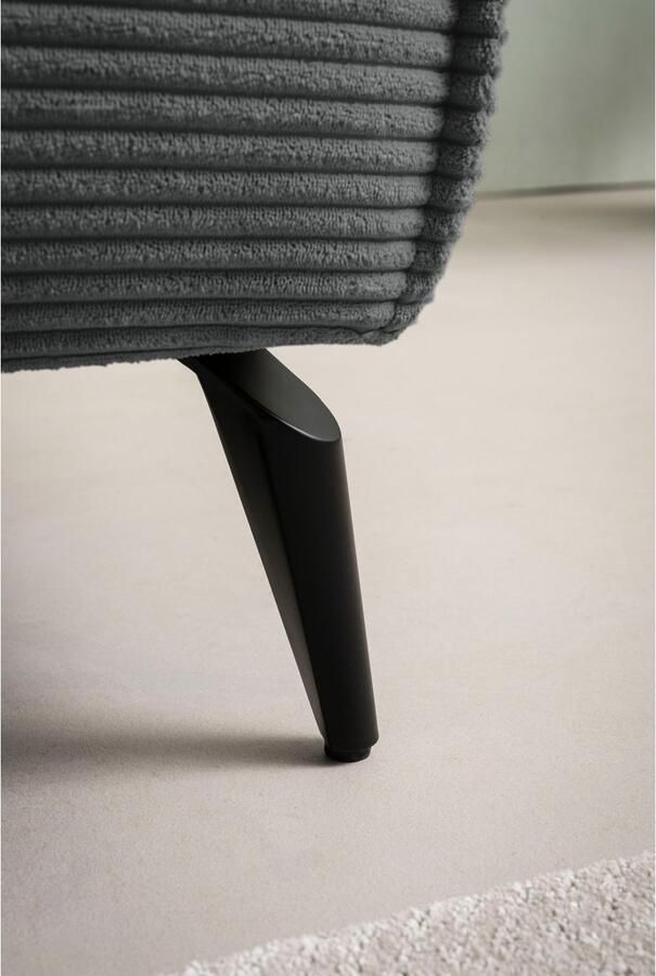 Andas Hoekbank TVINNU L-vorm in cord bank keuze met recamiere rechts links zwarte voeten comfortabele zitcomfort - Foto 2