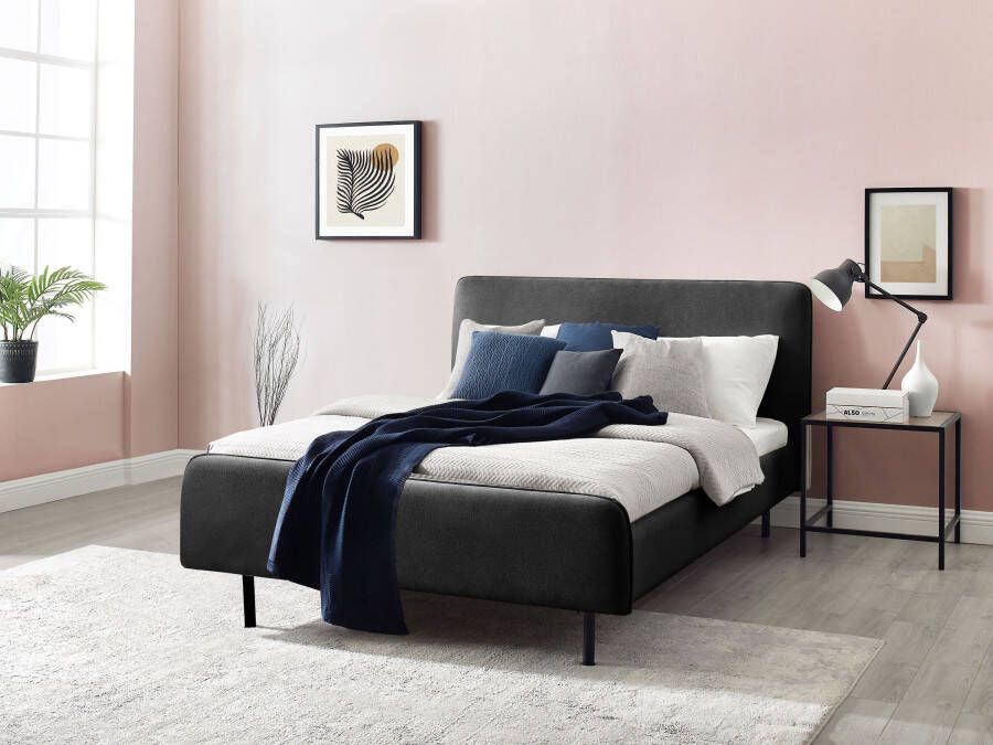 Andas Gestoffeerd bed Edvard met gestoffeerd hoofd- en voeteneinde - Foto 6