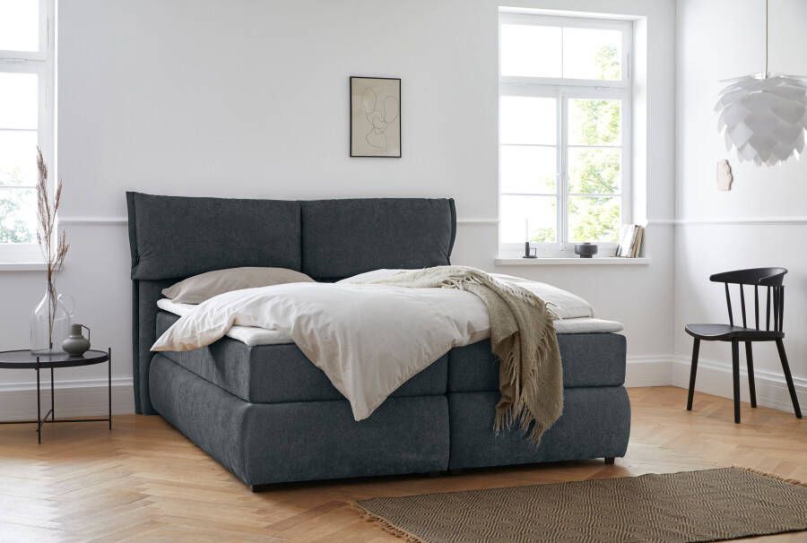 Andas Boxspring Jenson in 4 kleuren 4 breedten 3 matrassoorten in 2 hardheden topmatras