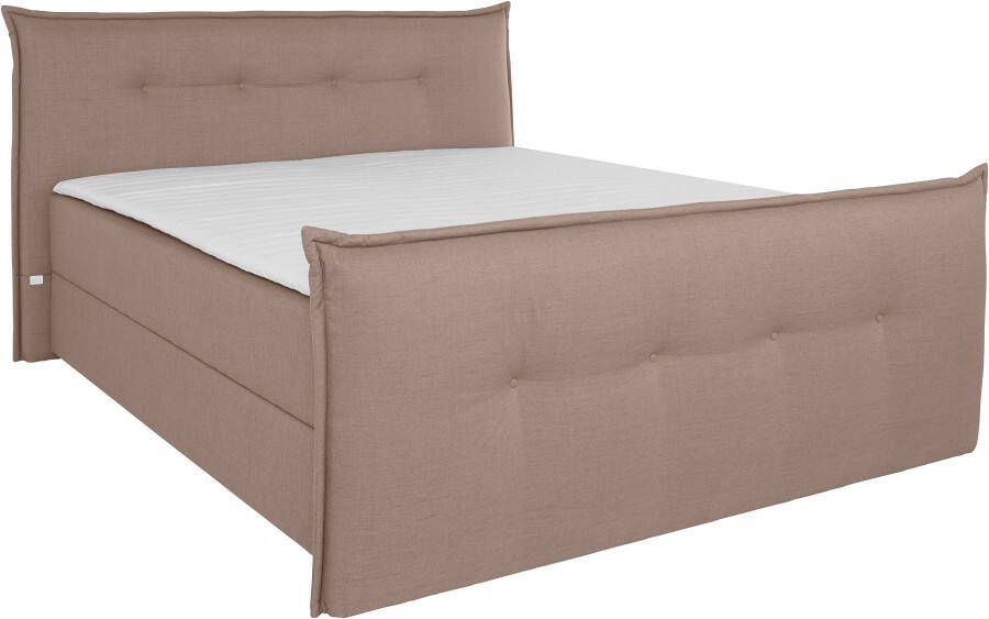 Andas Boxspring Lichtgewicht inclusief voetbord bedkist & topmatras in 4 breedten en 2 hardheden