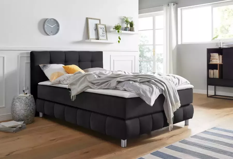 andas Boxspring Salo incl. topmatras in fluwelige look of structuurstof 6 breedten 2 hardheden tfk ook in hardheid 4. 3 matrassoorten