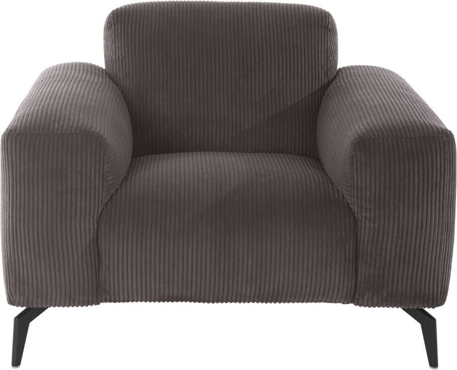 Andas Fauteuil Drobak met cord overtrekstof extra brede armleuningen