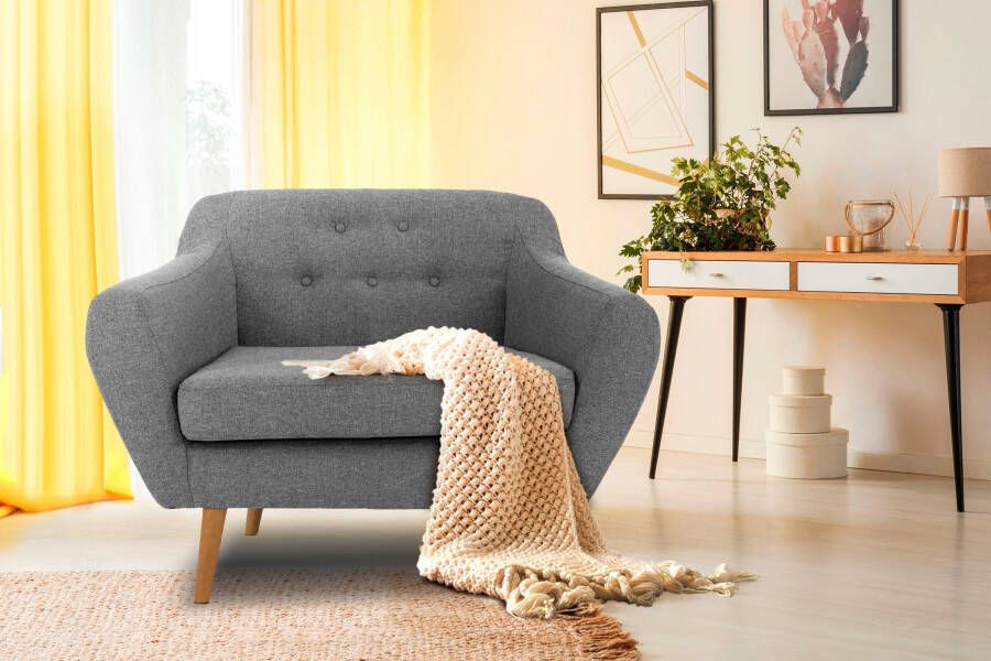 Andas Fauteuil Hol met capitonnage achter in scandinavische stijl - Foto 5