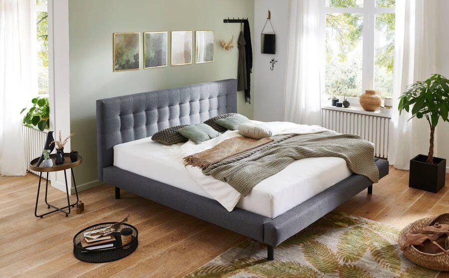 Andas Gestoffeerd bed Tobjörn Met breed futonframe