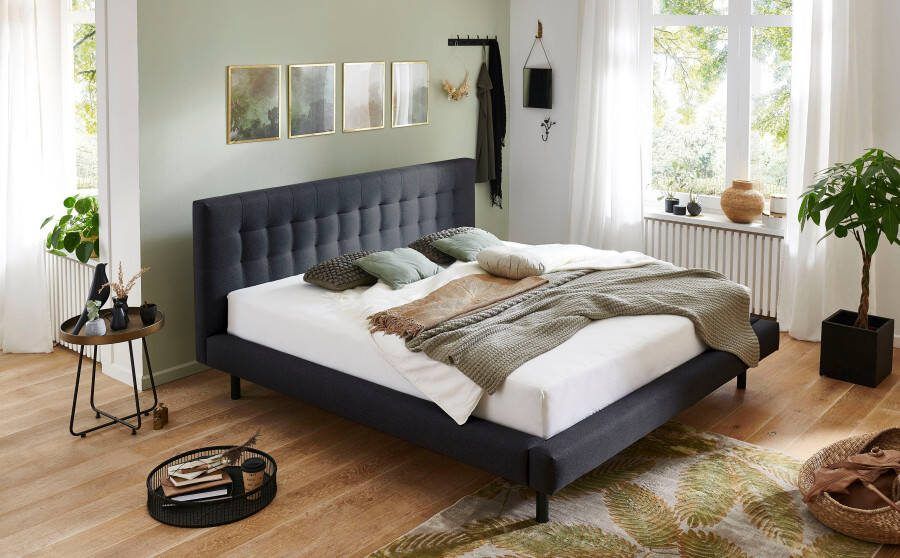 Andas Gestoffeerd bed Tobjörn Met breed futonframe