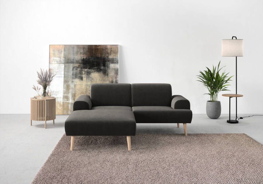 Andas Hoekbank Swift Scandic Design comfortabele binnenvering Breedte 192cm L-vorm