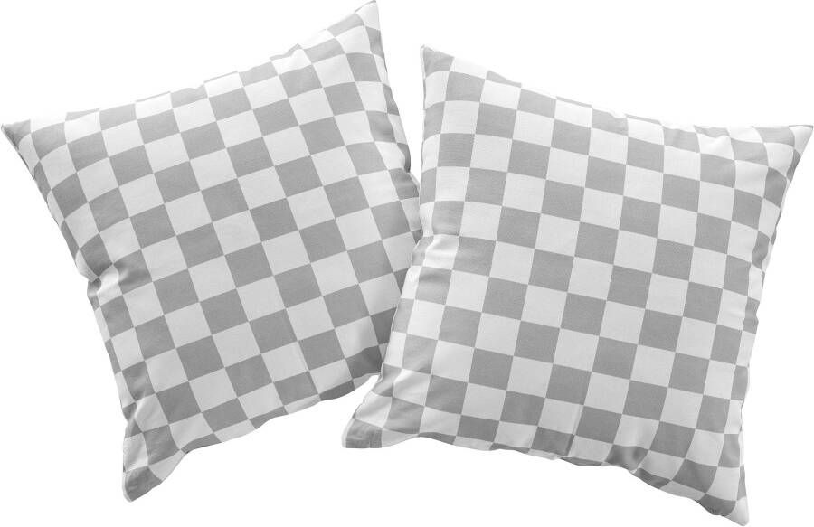 Andas Sierkussen Milo Kussenovertrekken set van 2 50x50 cm zonder vulling met een moderne ruit (2 stuks) - Foto 6