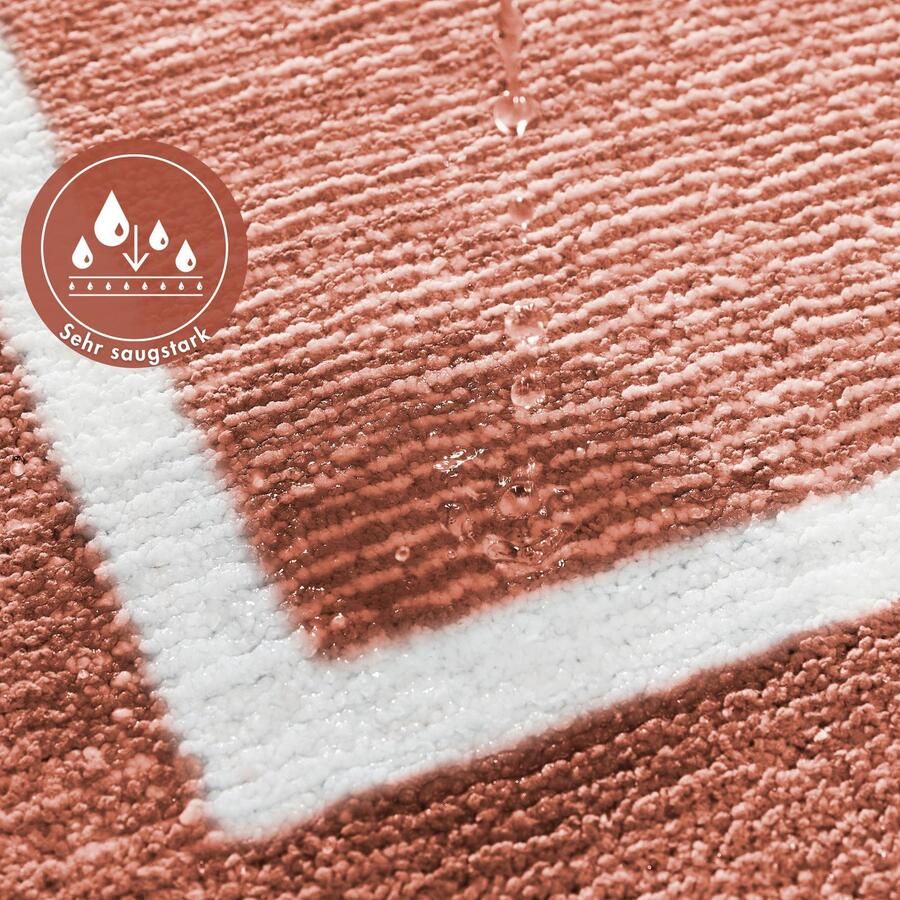 Andiamo Badmat Maui gestreept met bies ook verkrijgbaar als 2-delige set - Foto 2