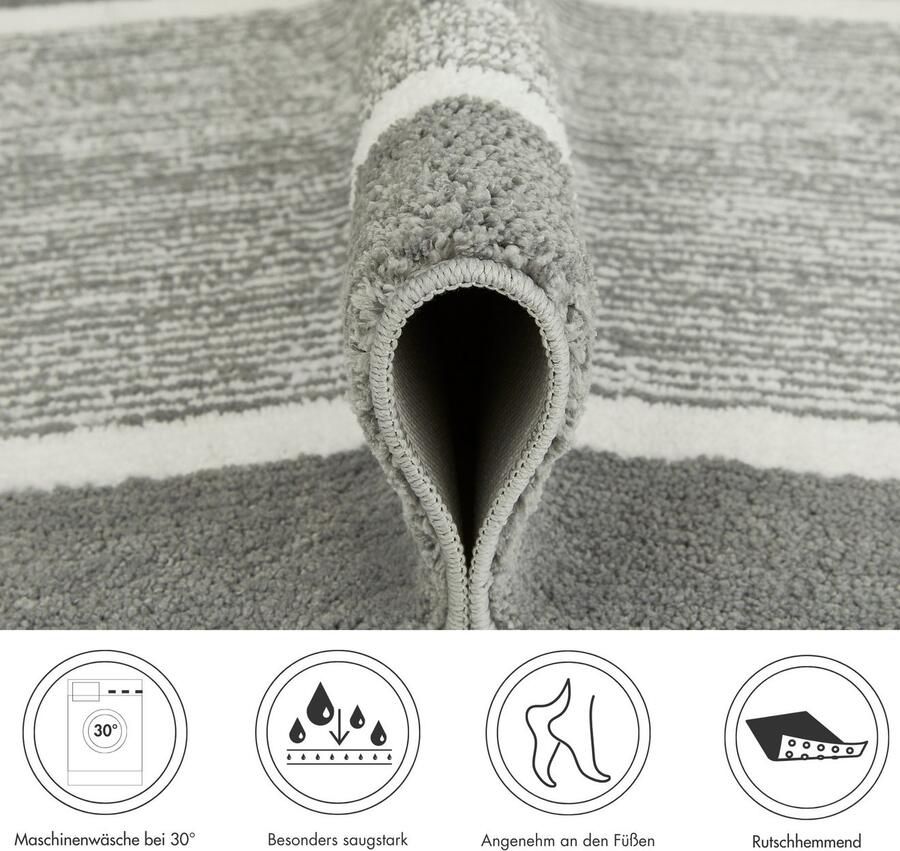 Andiamo Badmat Maui gestreept met bies ook verkrijgbaar als 2-delige set - Foto 5