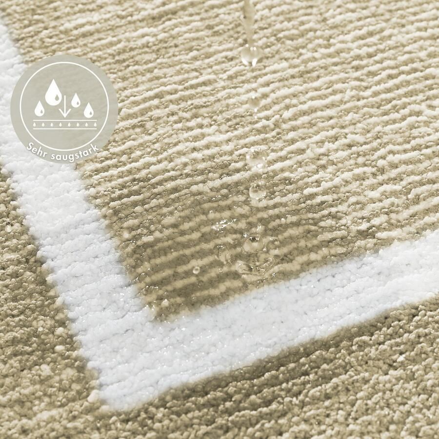 Andiamo Badmat Maui gestreept met bies ook verkrijgbaar als 2-delige set - Foto 2