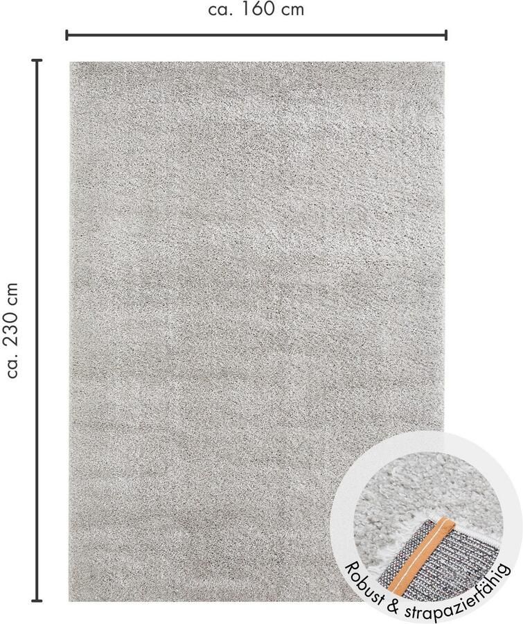 Andiamo Hoogpolig vloerkleed Chicago Effen kleuren zacht en knuffelig ideaal voor de woonkamer en slaapkamer - Foto 5