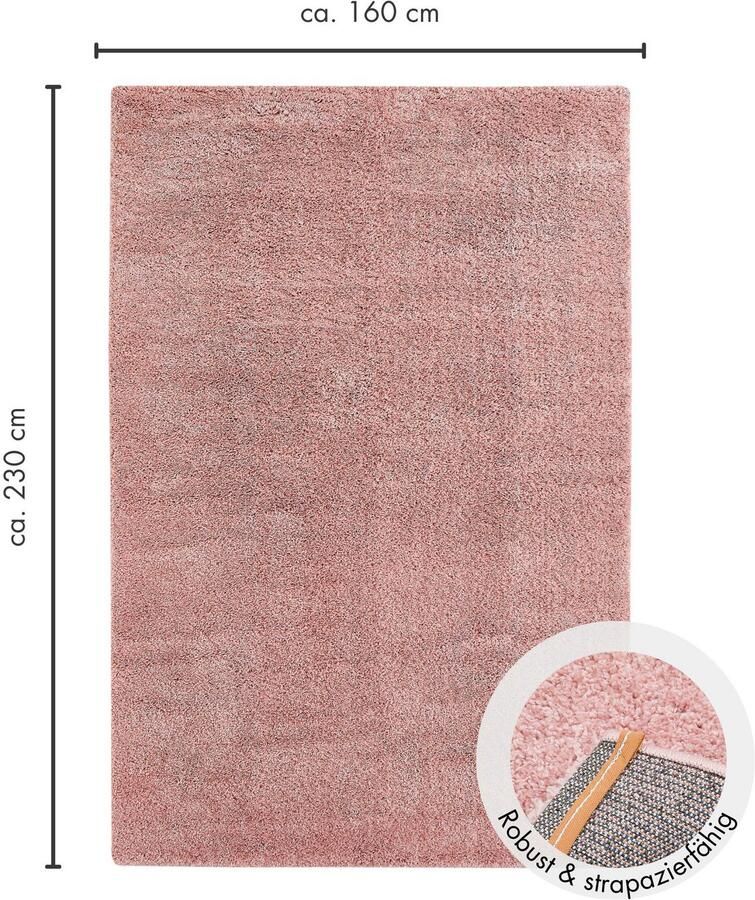 Andiamo Hoogpolig vloerkleed Chicago Effen kleuren zacht en knuffelig ideaal voor de woonkamer en slaapkamer - Foto 5