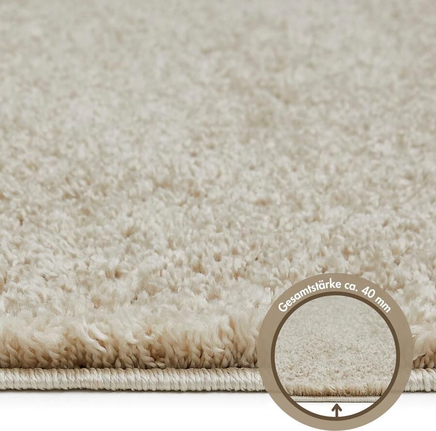 Andiamo Hoogpolig vloerkleed Chicago Effen kleuren zacht en knuffelig ideaal voor de woonkamer en slaapkamer - Foto 2