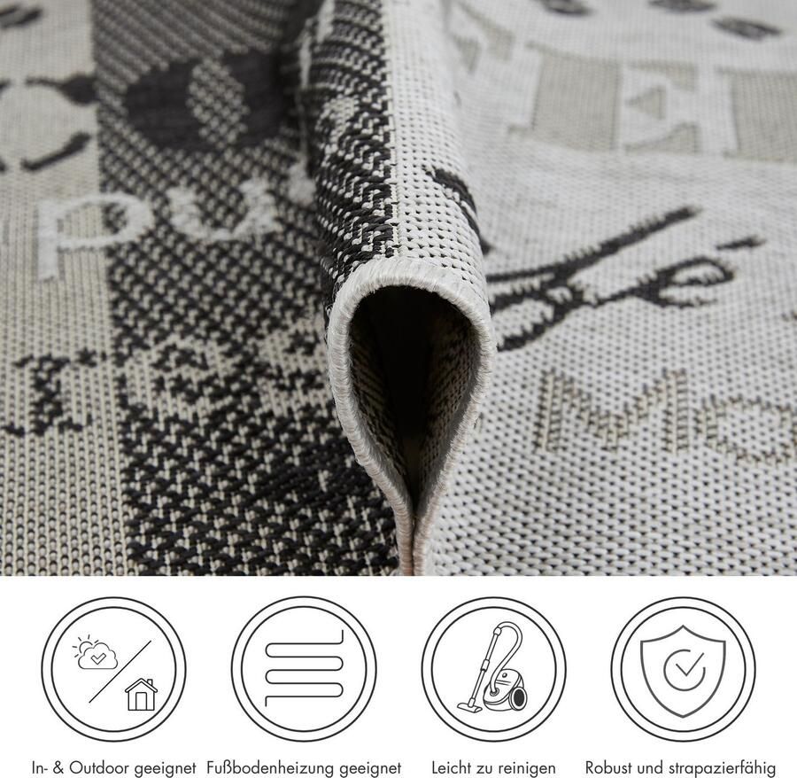 Andiamo Keukenloper ARIZONA 1 Platweefsel motief koffie met een opschrift geschikt voor binnen en buiten - Foto 4