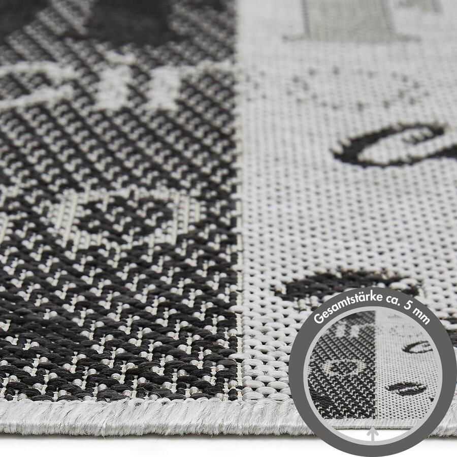 Andiamo Keukenloper ARIZONA 1 Platweefsel motief koffie met een opschrift geschikt voor binnen en buiten