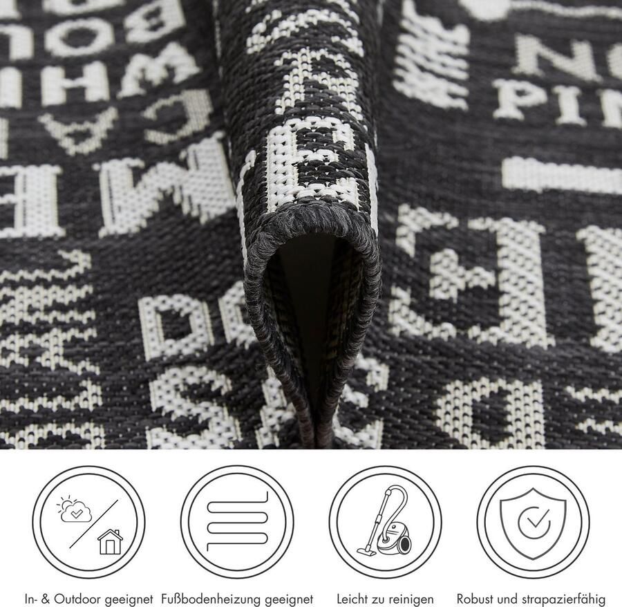 Andiamo Keukenloper Arizona wijn Platweefsel motief wijn met een opschrift keuken geschikt voor buiten - Foto 2