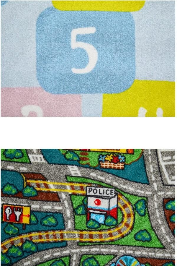 Andiamo Kindervloerkleed Duo Speelkleed stratenvloerkleed aan beide kanten te gebruiken hinkelbaan - Foto 10