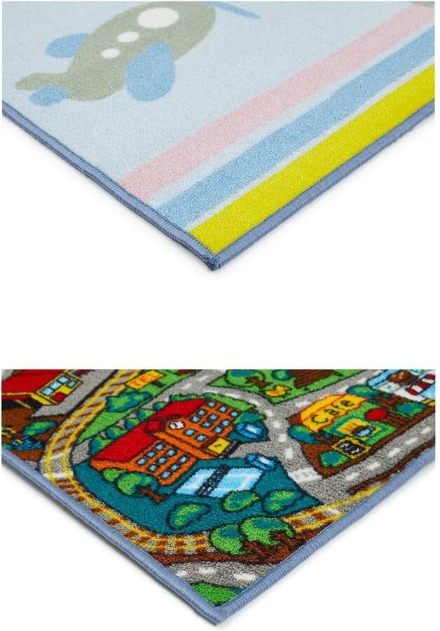 Andiamo Kindervloerkleed Duo Speelkleed stratenvloerkleed aan beide kanten te gebruiken hinkelbaan - Foto 7