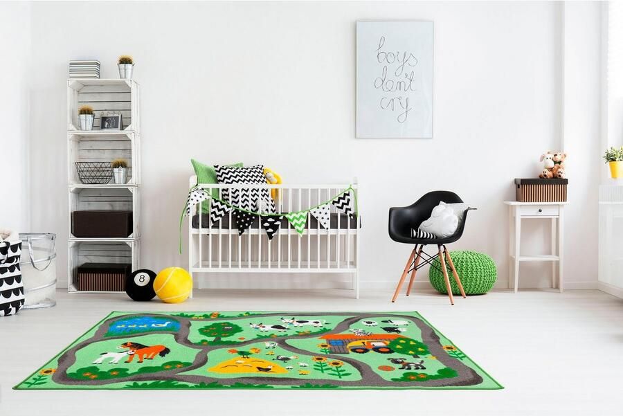 Andiamo Kindervloerkleed Farmstead Speel- en straattapijt motief boerderij kinderkamer - Foto 3