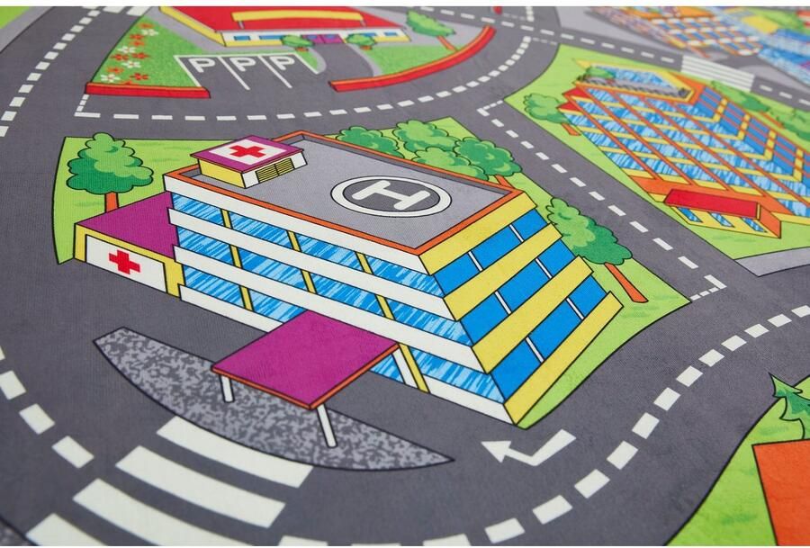 Andiamo Kindervloerkleed Street Straat speel tapijt zachte speelmat antislip - Foto 4