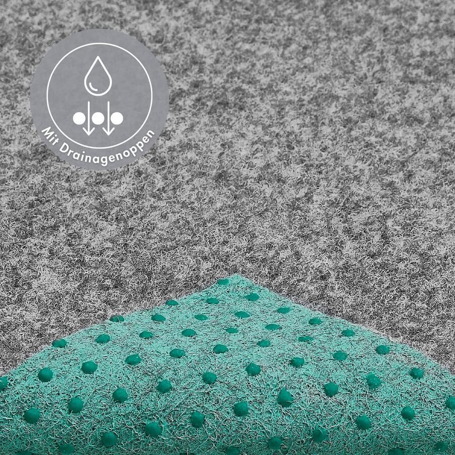 Andiamo Kunstgras Aberdeen Made in Belgium van naaldvilt met drainage-noppen voor balkon terras wintertuin (1 stuk) - Foto 2