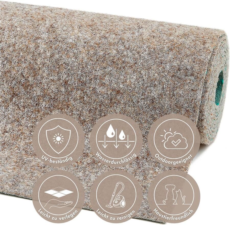 Andiamo Kunstgras Dijon Made in Netherlands uit naaldvilt met nopjes duurzaam waterdicht & uv-bestendig (1 stuk) - Foto 5