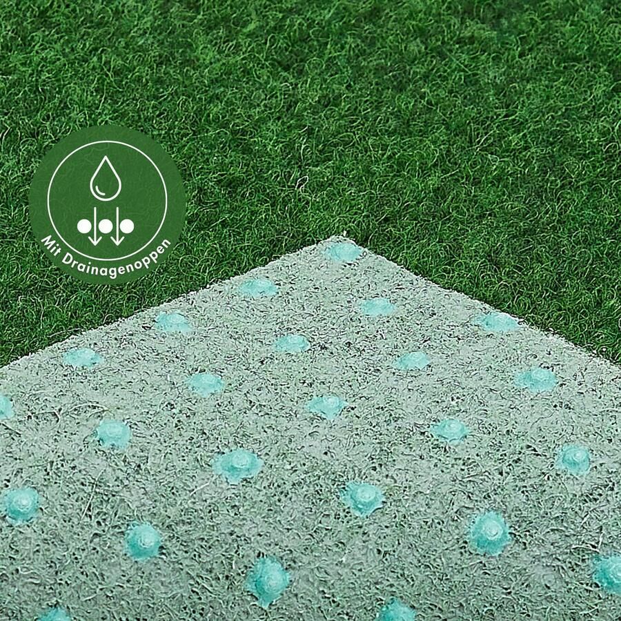 Andiamo Kunstgras Dijon Made in Netherlands uit naaldvilt met nopjes duurzaam waterdicht & uv-bestendig (1 stuk) - Foto 3