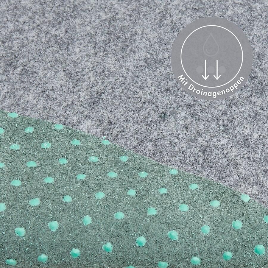 Andiamo Kunstgras Field Made in Belgium Gazontapijt van naaldvilt met noppen voor balkon & terras (1 stuk) - Foto 3