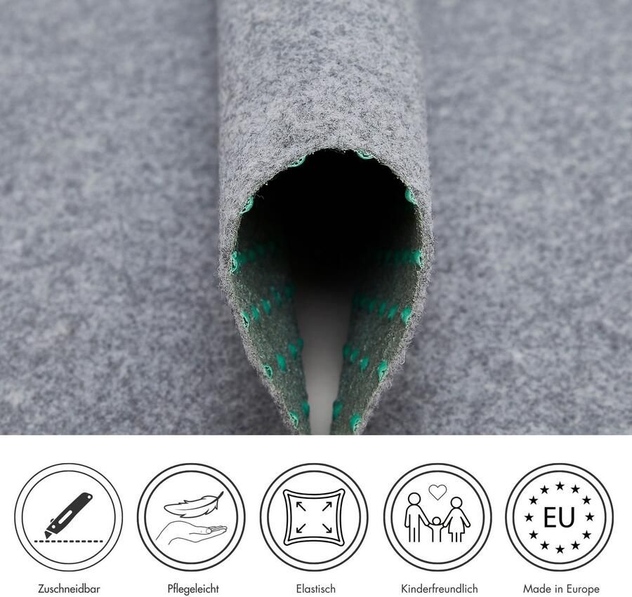 Andiamo Kunstgras Field Made in Belgium Gazontapijt van naaldvilt met noppen voor balkon & terras (1 stuk) - Foto 5