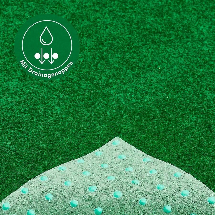 Andiamo Kunstgras Edinburgh Made in Netherlands van naaldvilt met drainage-noppen voor balkon terras wintertuin (1 stuk) - Foto 2