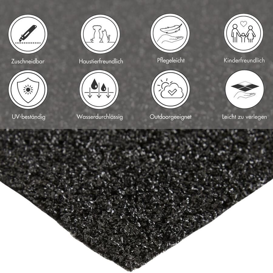 Andiamo Kunstgras Lanzarote Made in Belgium luxueus voor balkon & terras grasmat waterdoorlatend