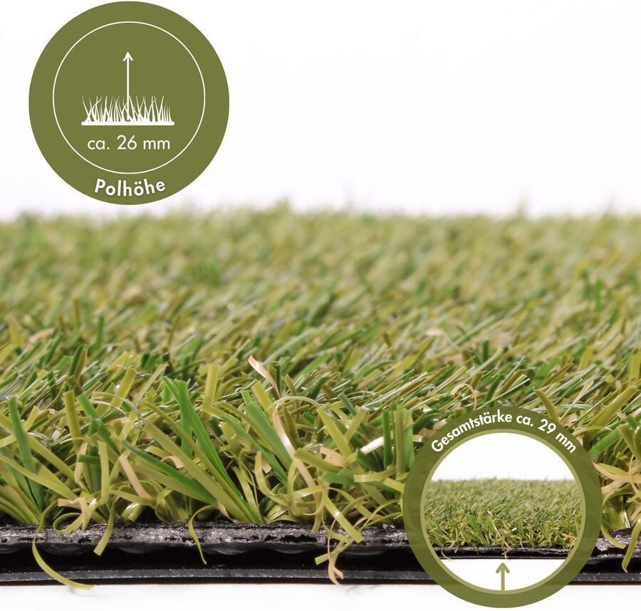 Andiamo Kunstgras Mallorca Made in Netherlands realistische uitstraling voor balkon tuin & terras waterdoorlatend - Foto 4