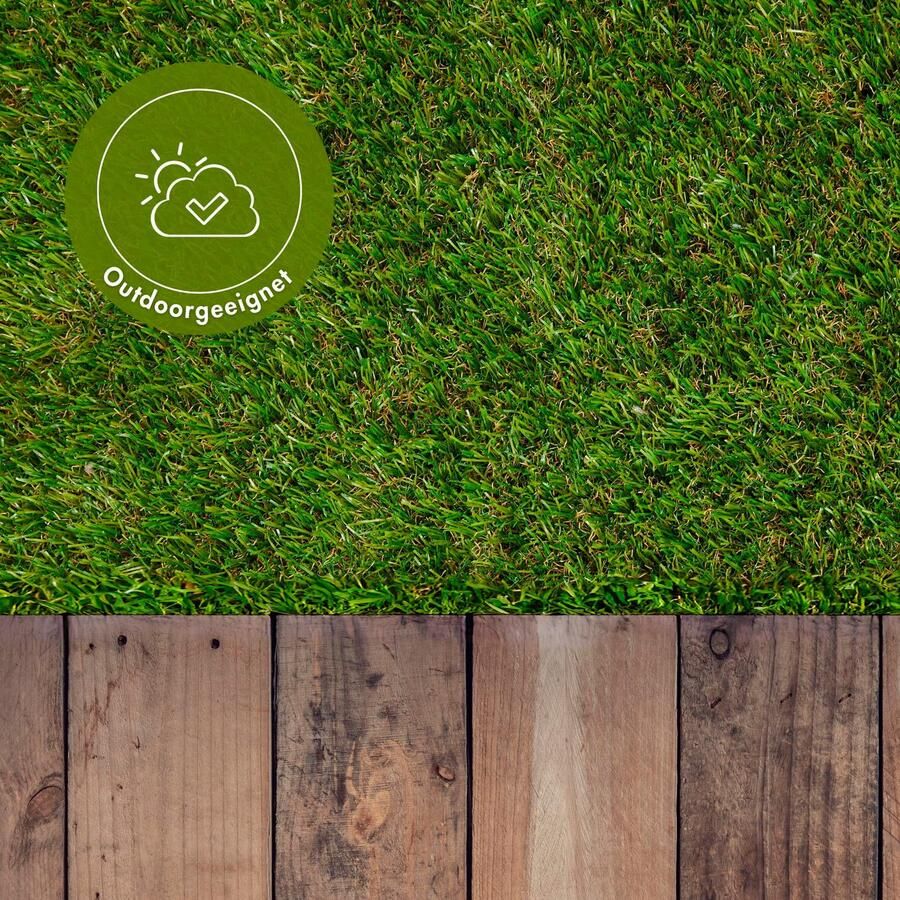 Andiamo Kunstgras Tappij Bali Made in Belgium realistische uitstraling met afvoersysteem voor balkon & terras (1 stuk) - Foto 2