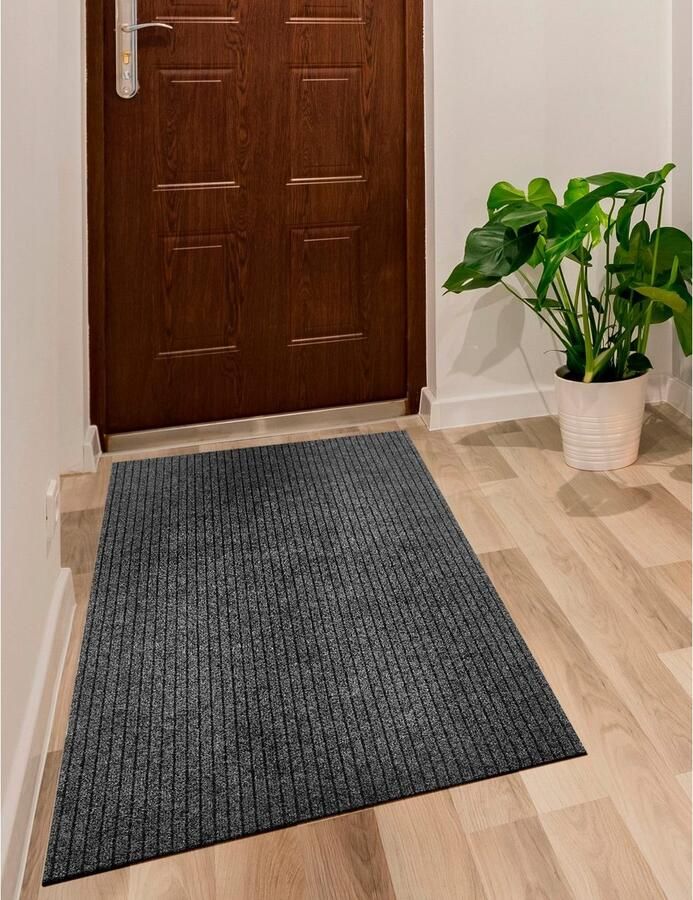 Andiamo Loper Marlo Made in Belgium Vuilafstotende loper gestreept robuust geschikt voor binnen en buiten