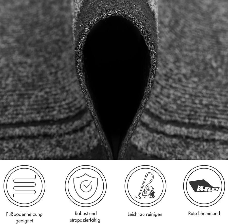 Andiamo Loper Mitch Made in Belgium Vuilafstotende loper gemêleerd met bies geschikt voor binnen en buiten - Foto 3
