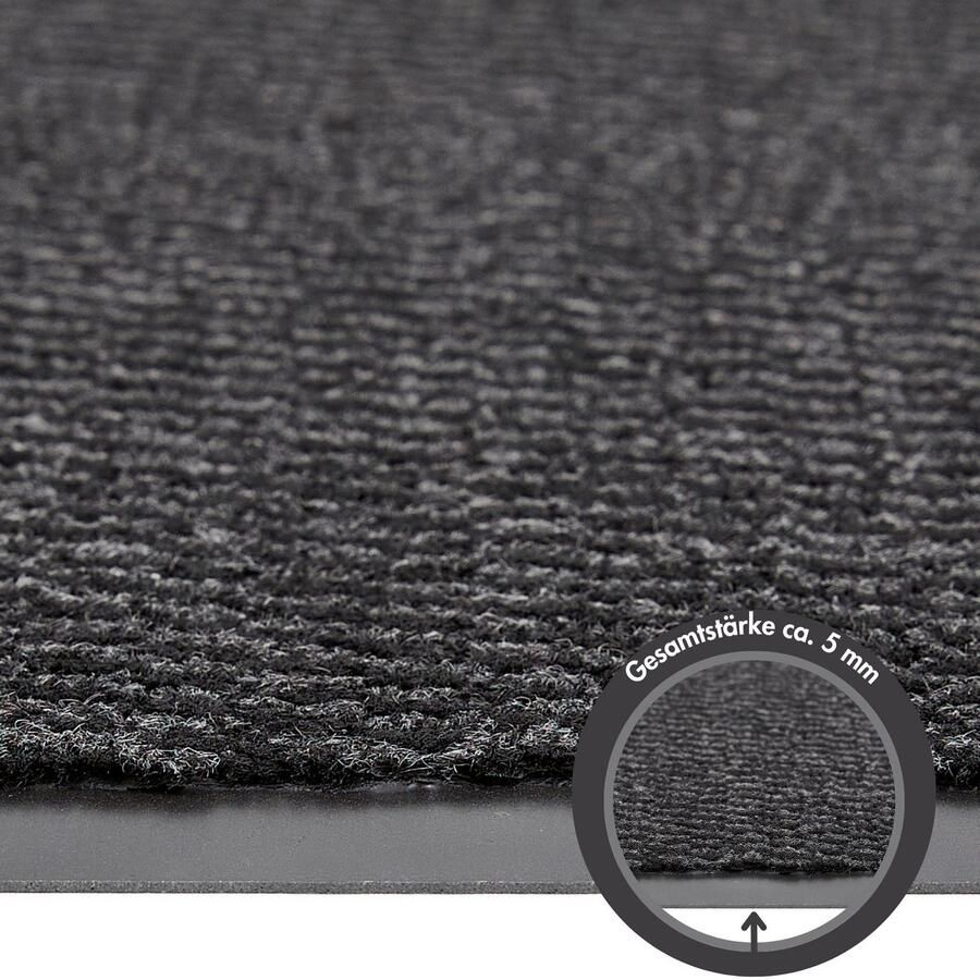 Andiamo deurmat Easy vuilvangmat voor de entree van het huis flexibel te gebruiken als deurmat binnen deurmat in overdekte buitenruimtes of als schoenmat 120 x 180 cm Antraciet