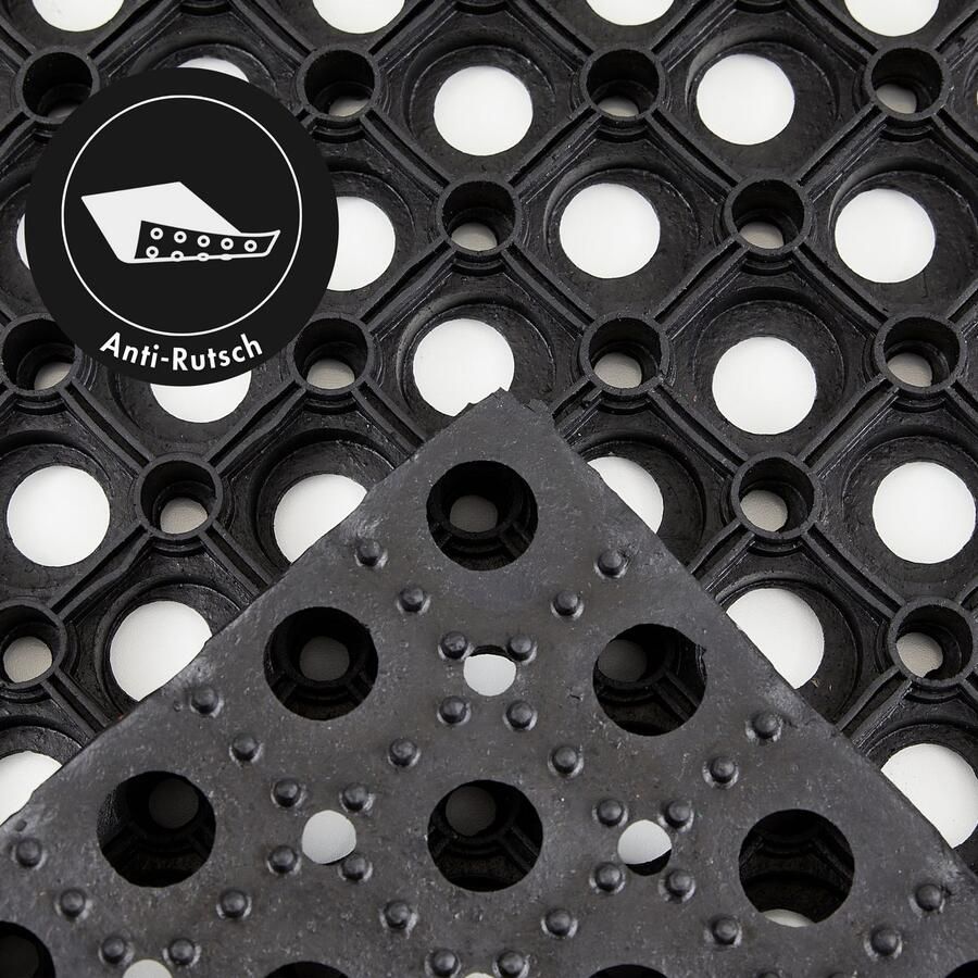 Andiamo Mat Rubber ringmat Inloopmat geschikt voor binnen en buiten bijzonder robuust - Foto 2