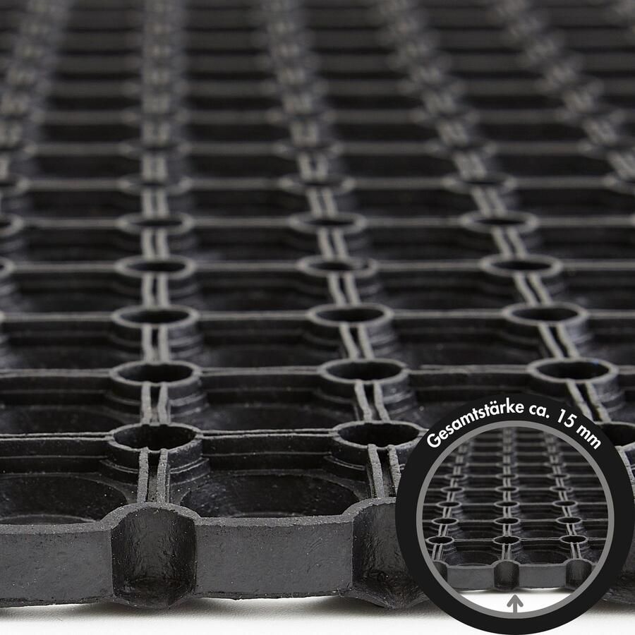 Andiamo Mat Rubber ringmat Inloopmat geschikt voor binnen en buiten bijzonder robuust - Foto 3