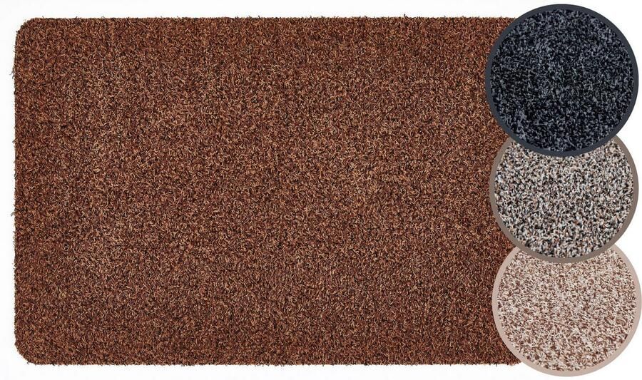 Andiamo deurmat Samson vuilvangmat van katoen voor de entree van uw huis te gebruiken als deurmat binnen deurmat in overdekte buitenruimtes of als huisdierenmat 100 x 150 cm Bruin - Foto 7