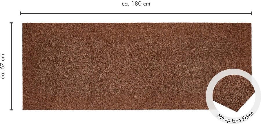 Andiamo deurmat Samson vuilvangmat van katoen voor de entree van uw huis te gebruiken als deurmat binnen deurmat in overdekte buitenruimtes of als huisdierenmat 67 x 180 cm Bruin - Foto 20