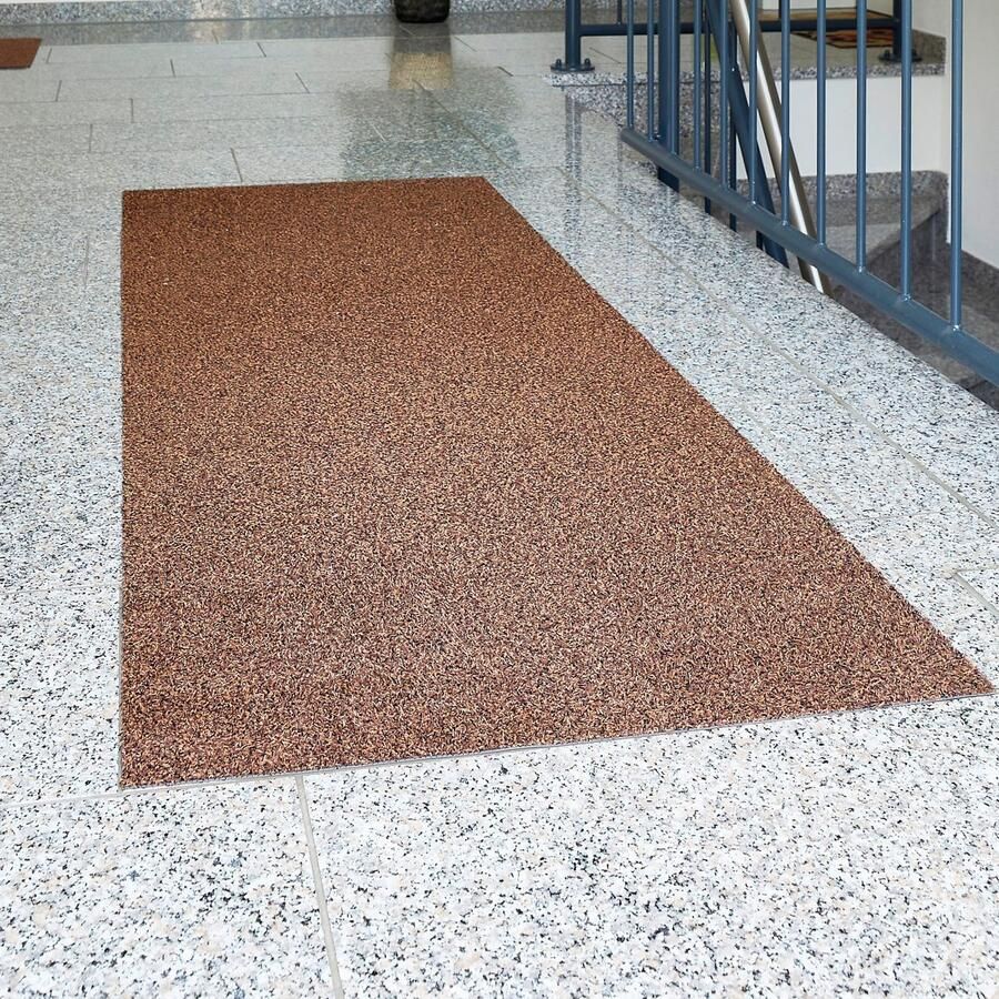 Andiamo deurmat Samson vuilvangmat van katoen voor de entree van uw huis te gebruiken als deurmat binnen deurmat in overdekte buitenruimtes of als huisdierenmat 67 x 180 cm Bruin - Foto 4