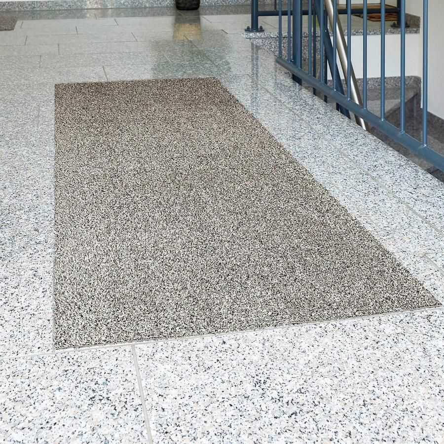 Andiamo deurmat Samson vuilvangmat van katoen voor de entree van het huis kan gebruikt worden als deurmat binnen deurmat in overdekte buitenruimtes of als huisdierenmat 100 x 150 cm graniet - Foto 4